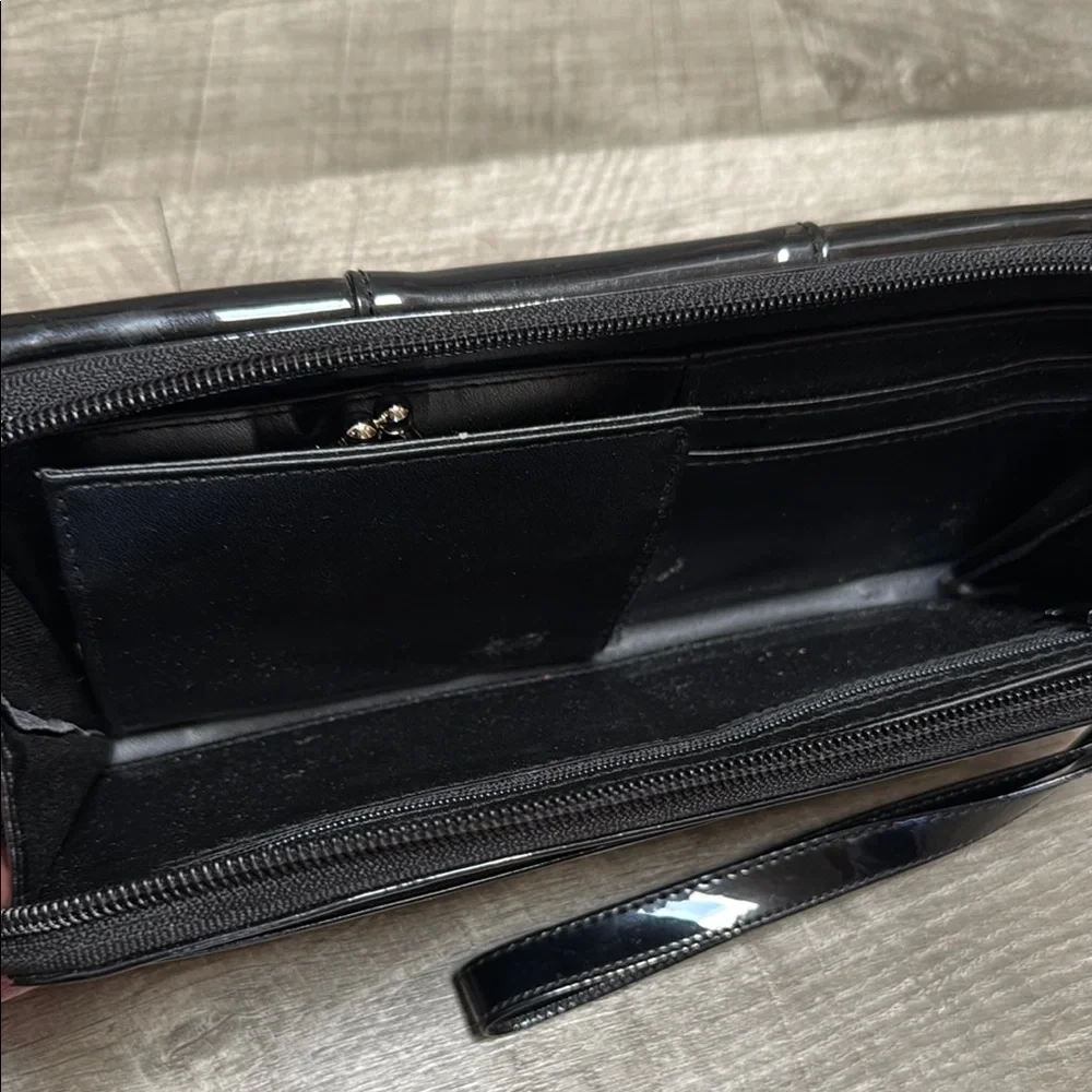 Patent Black Wallet Wristlet - Picture 11 of 13